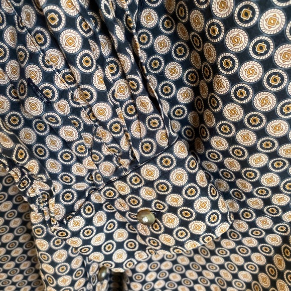 IKE Behar New York Vintage Men’s Dress Shirt in Black and Gold. Large - Picture 5 of 14